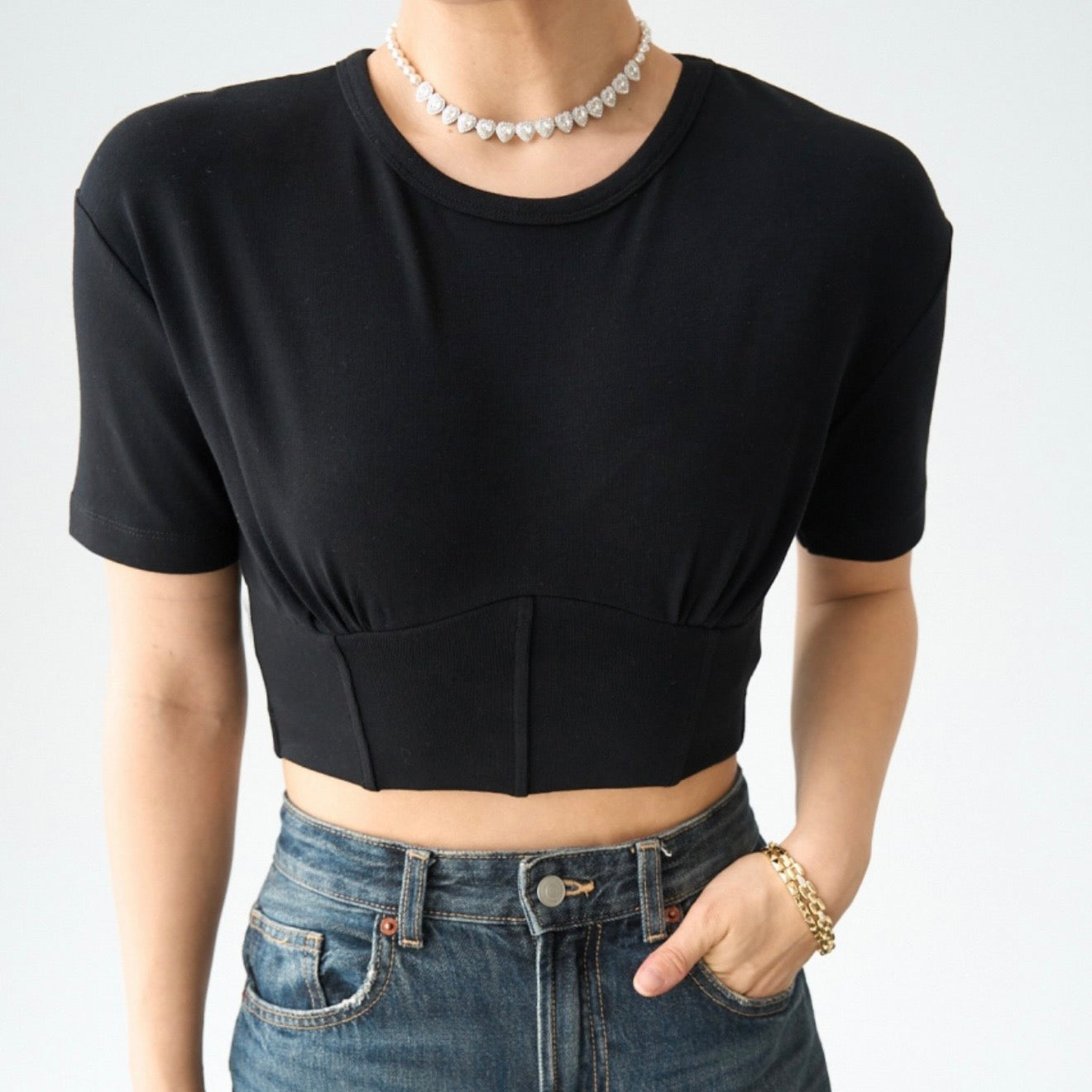 Corset Black T-Shirt