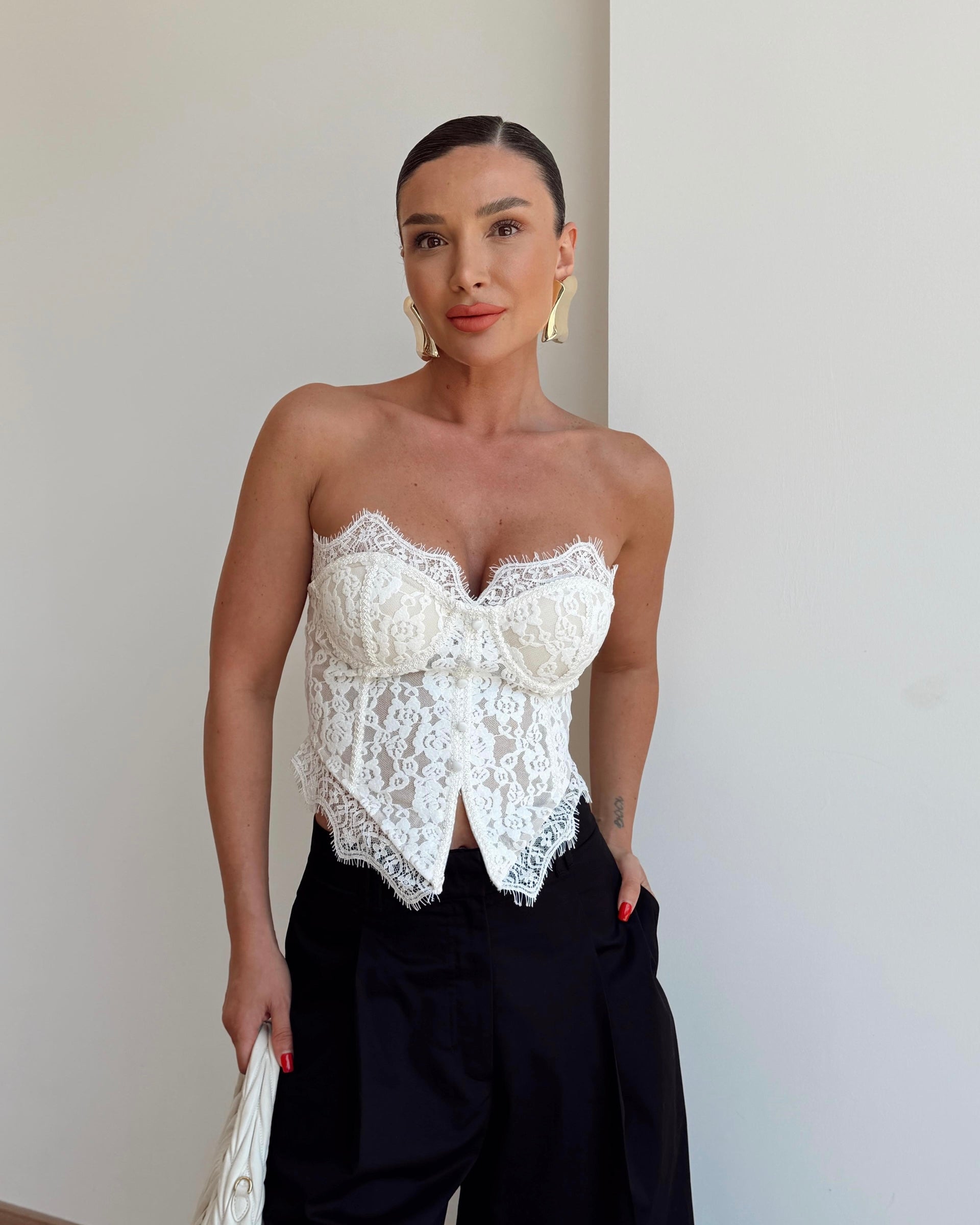 White Lace Corset