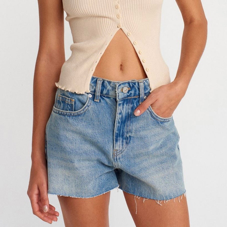 Blue Denim Shorts