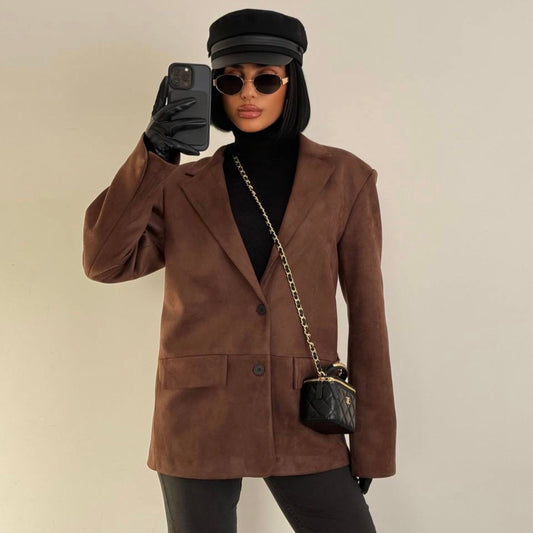 Brown Suede Blazer