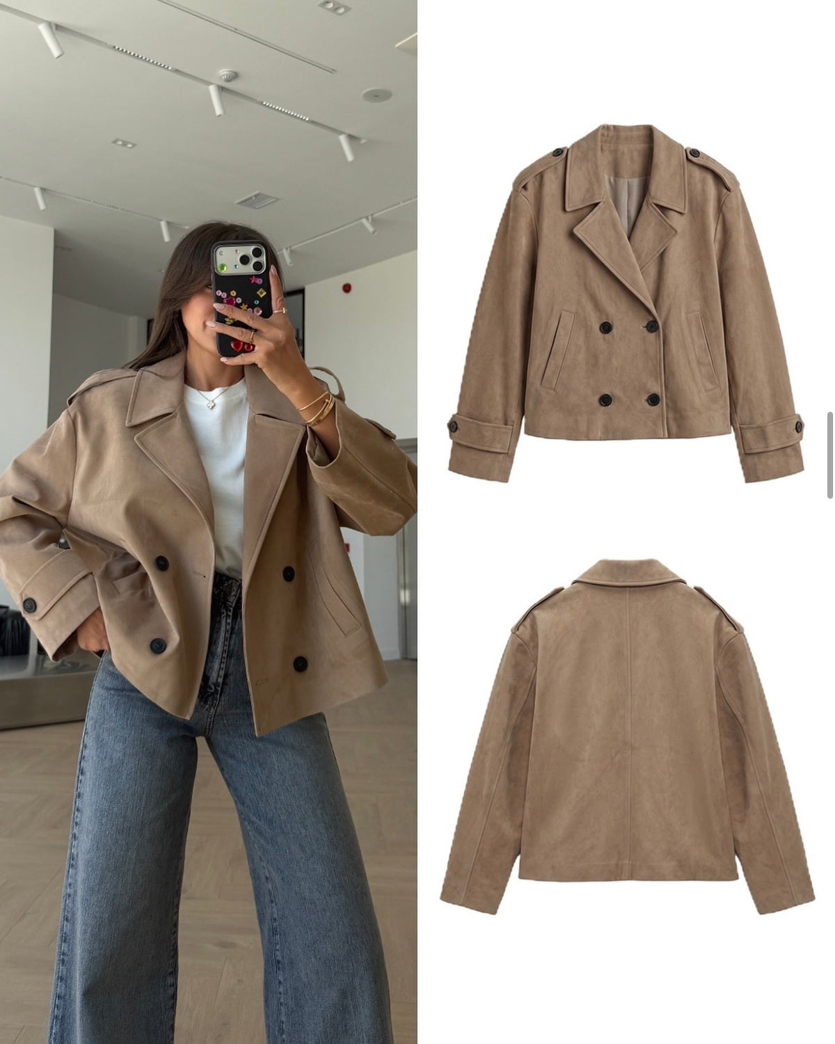 Beige Suede Jacket