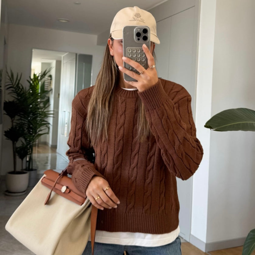 Brown Knit Sweater