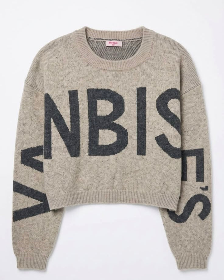 Beige Cropped Sweater