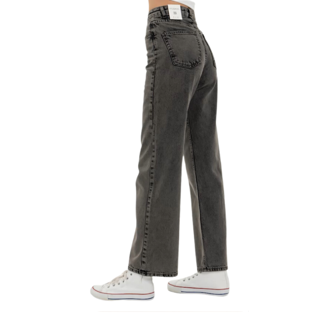 Gray Straight Leg Jeans