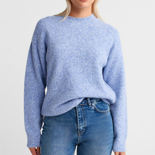 Blue Round Neck Sweater