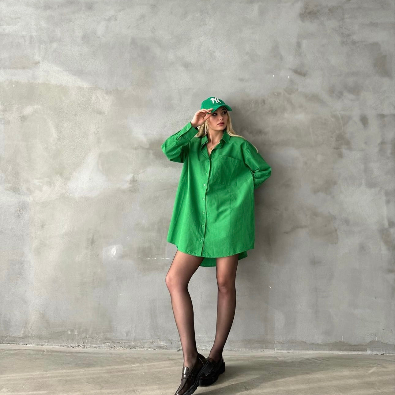 Green Oversized Shirt