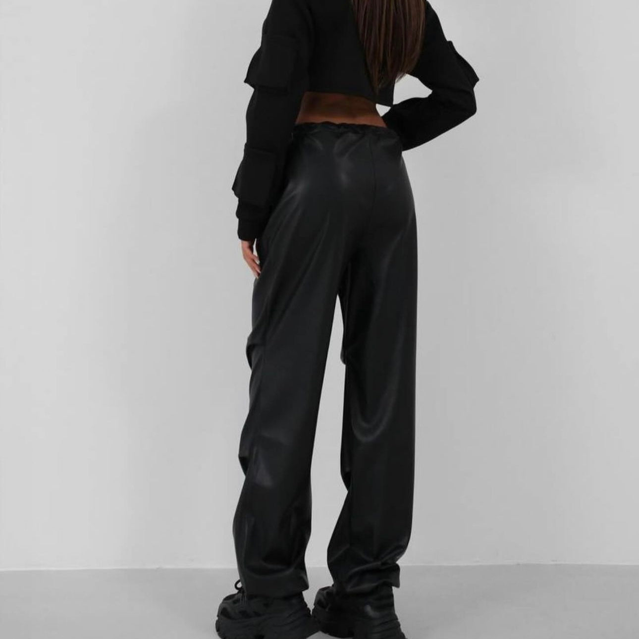 Leather Parachute Pants