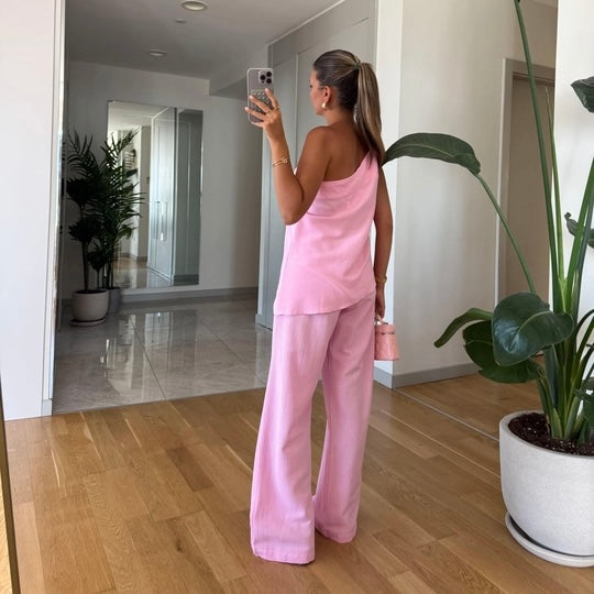Asymmetrical Pink Set