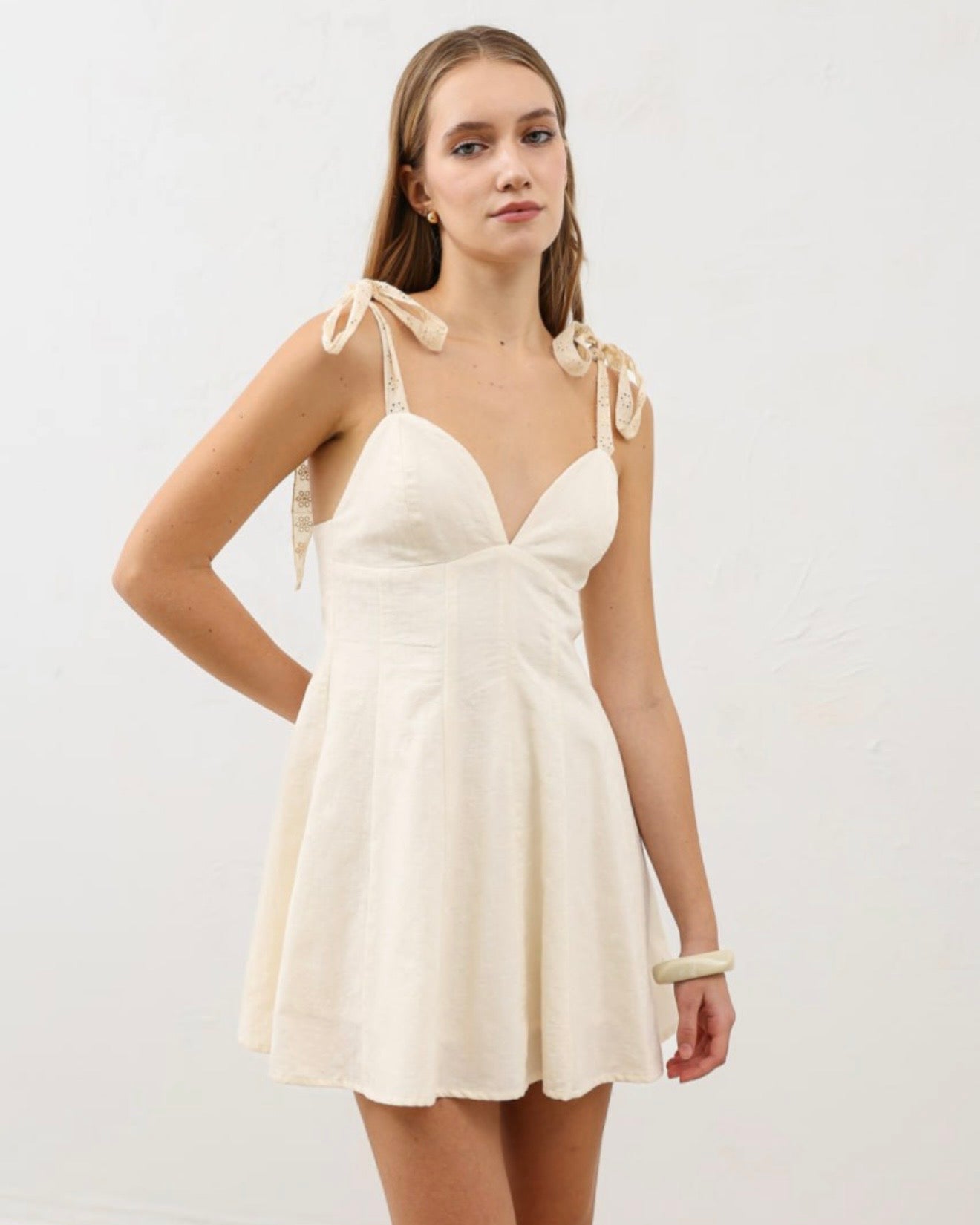 White Linen Dress