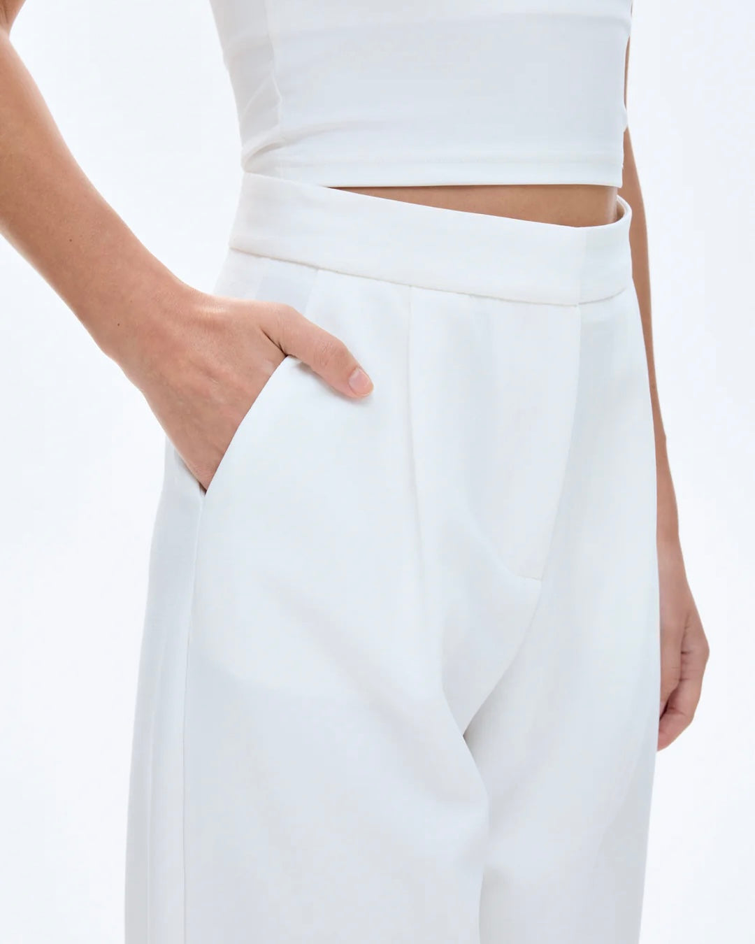 White Wide Leg Pants