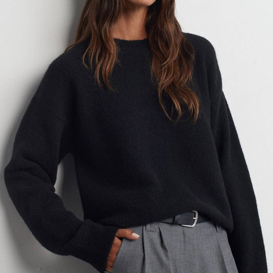 Black Round Neck Sweater