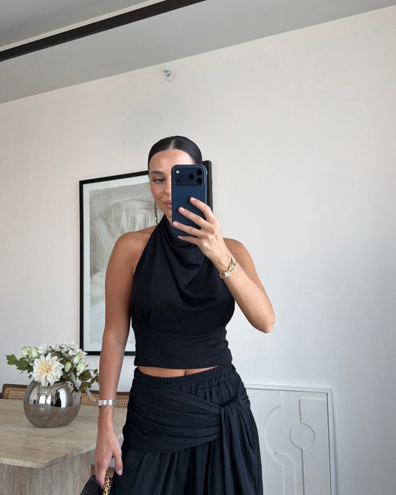 Black Halter Top