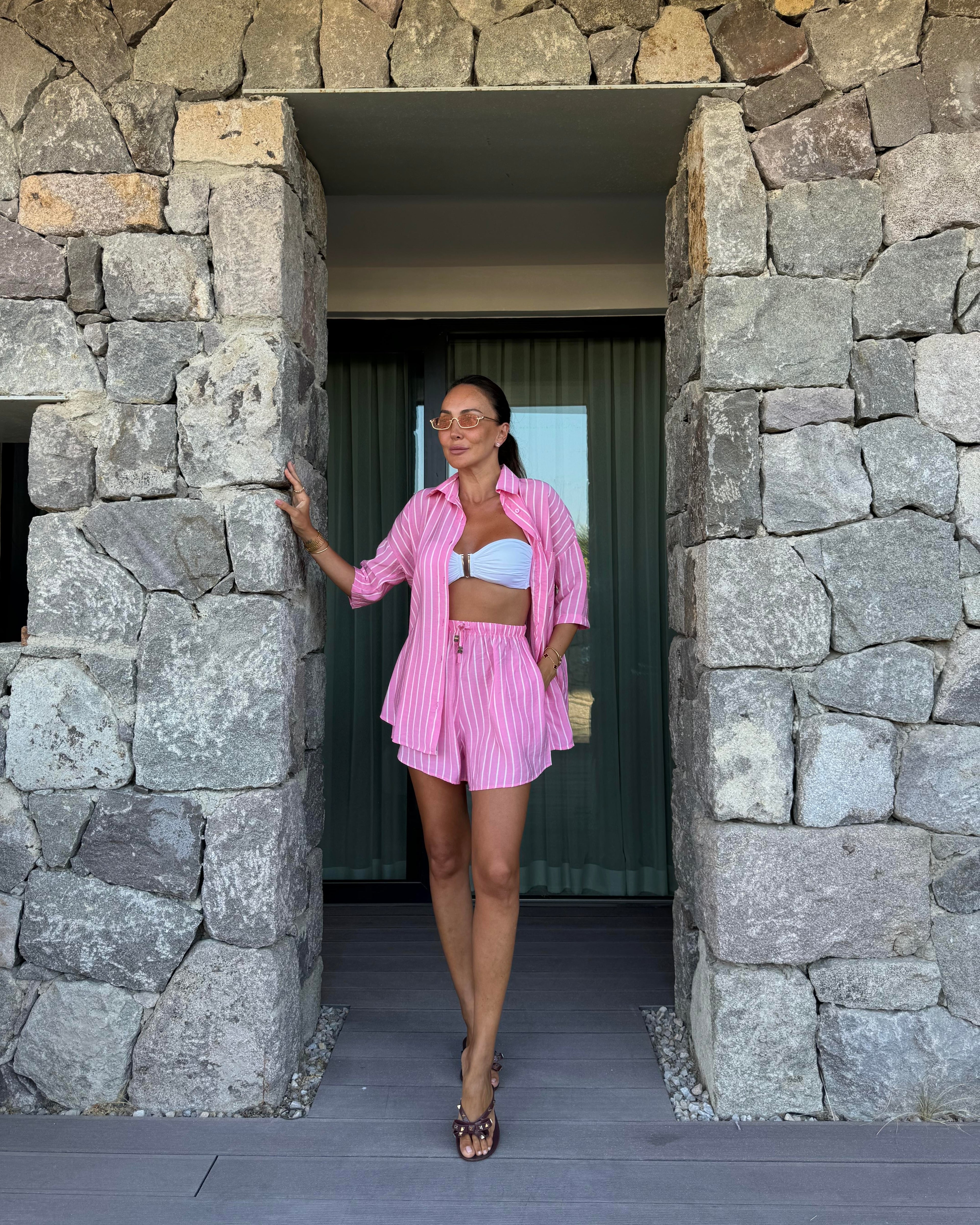 Pink Striped Set