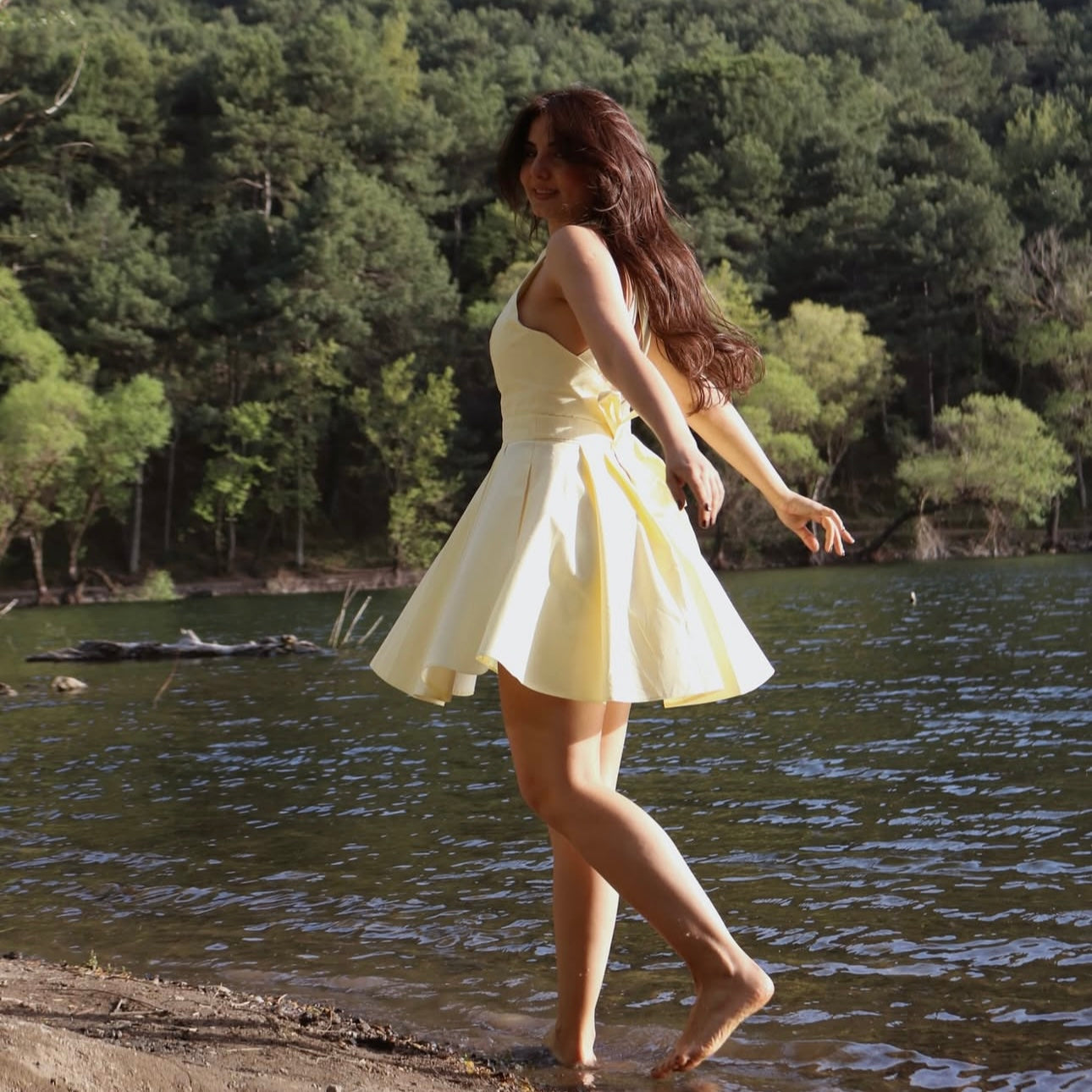 Back Design White Dress