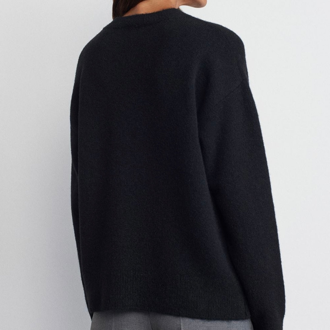 Black Round Neck Sweater