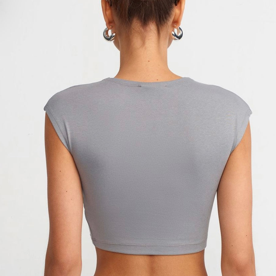 Gray Basic Top