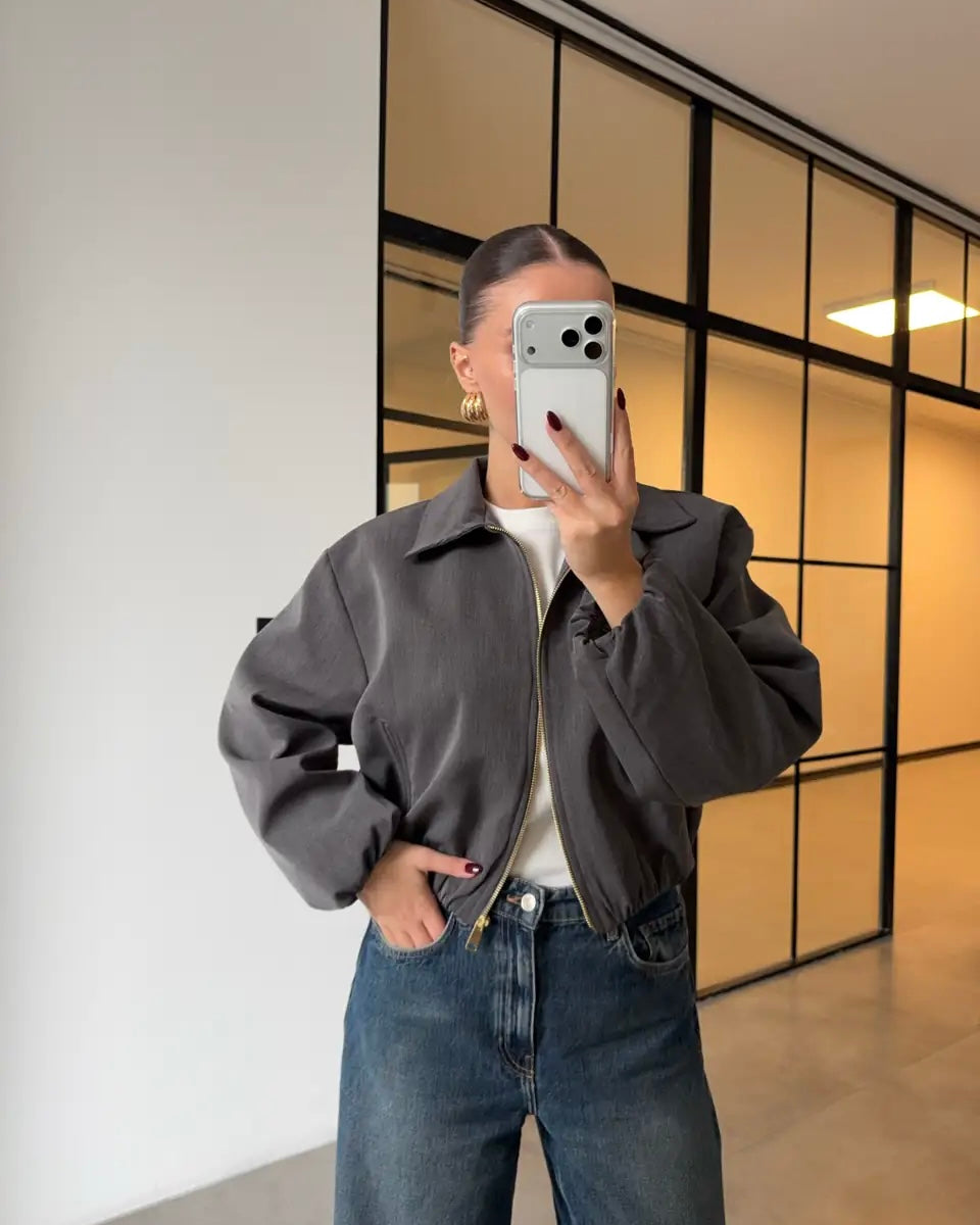 Short Bomber Jacket