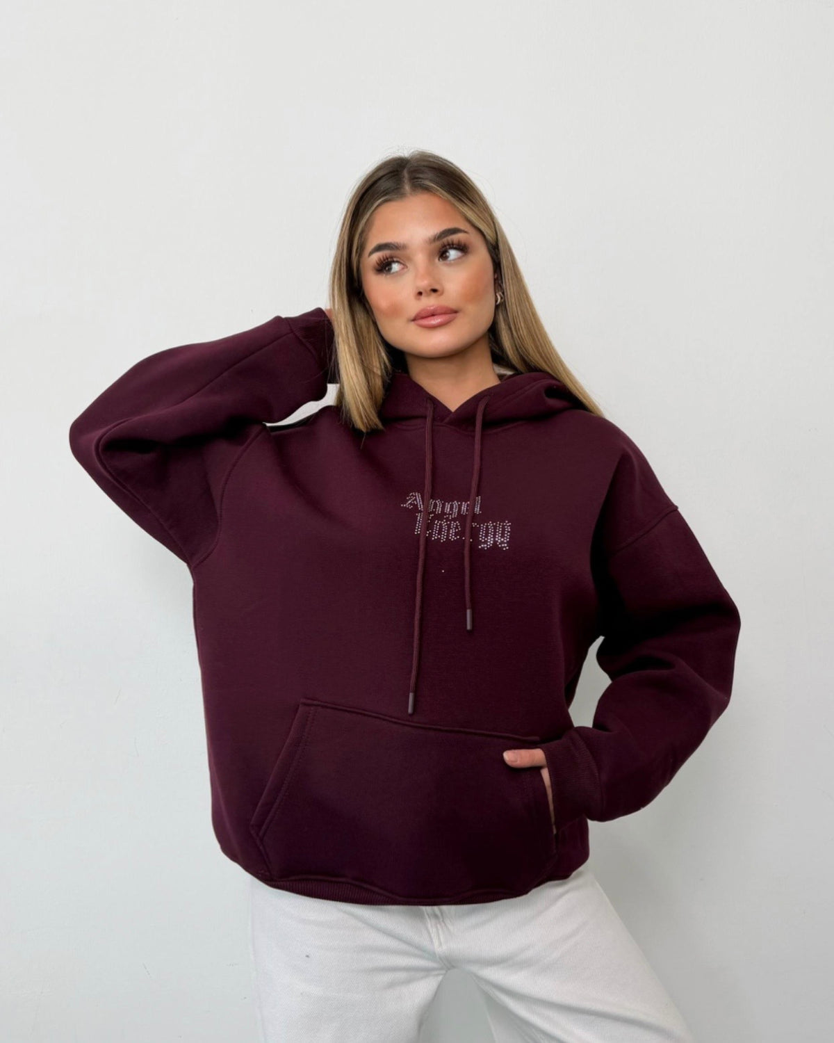 Burgundy Angel Hoodie
