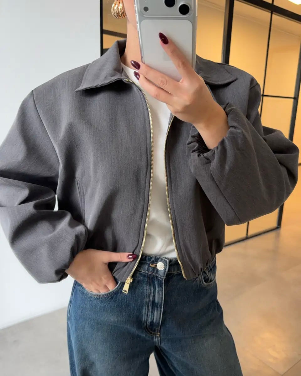 Short Bomber Jacket