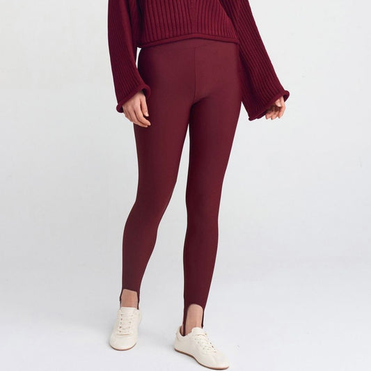 Burgundy Ballerina Leggings