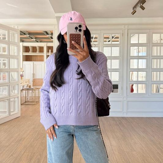 Purple Knit Sweater