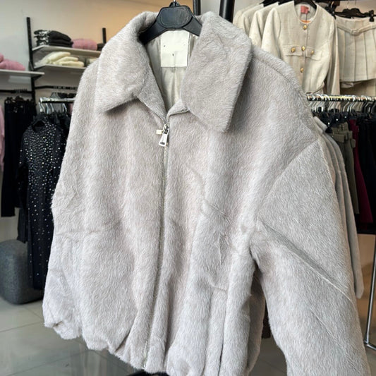 Beige Fur Jacket