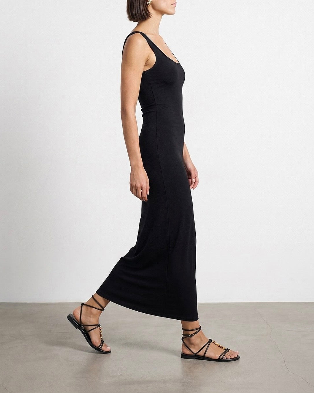 Padded Black Dress