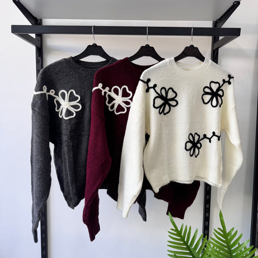 3 Flowers Sweater