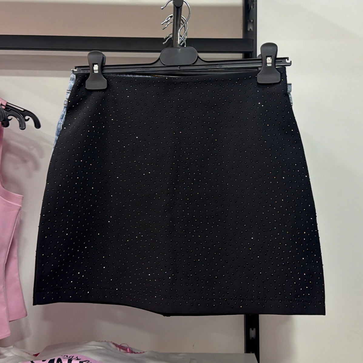 Black Rhinestones Skirt