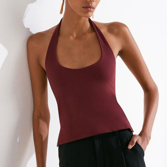 Burgundy Halter Top