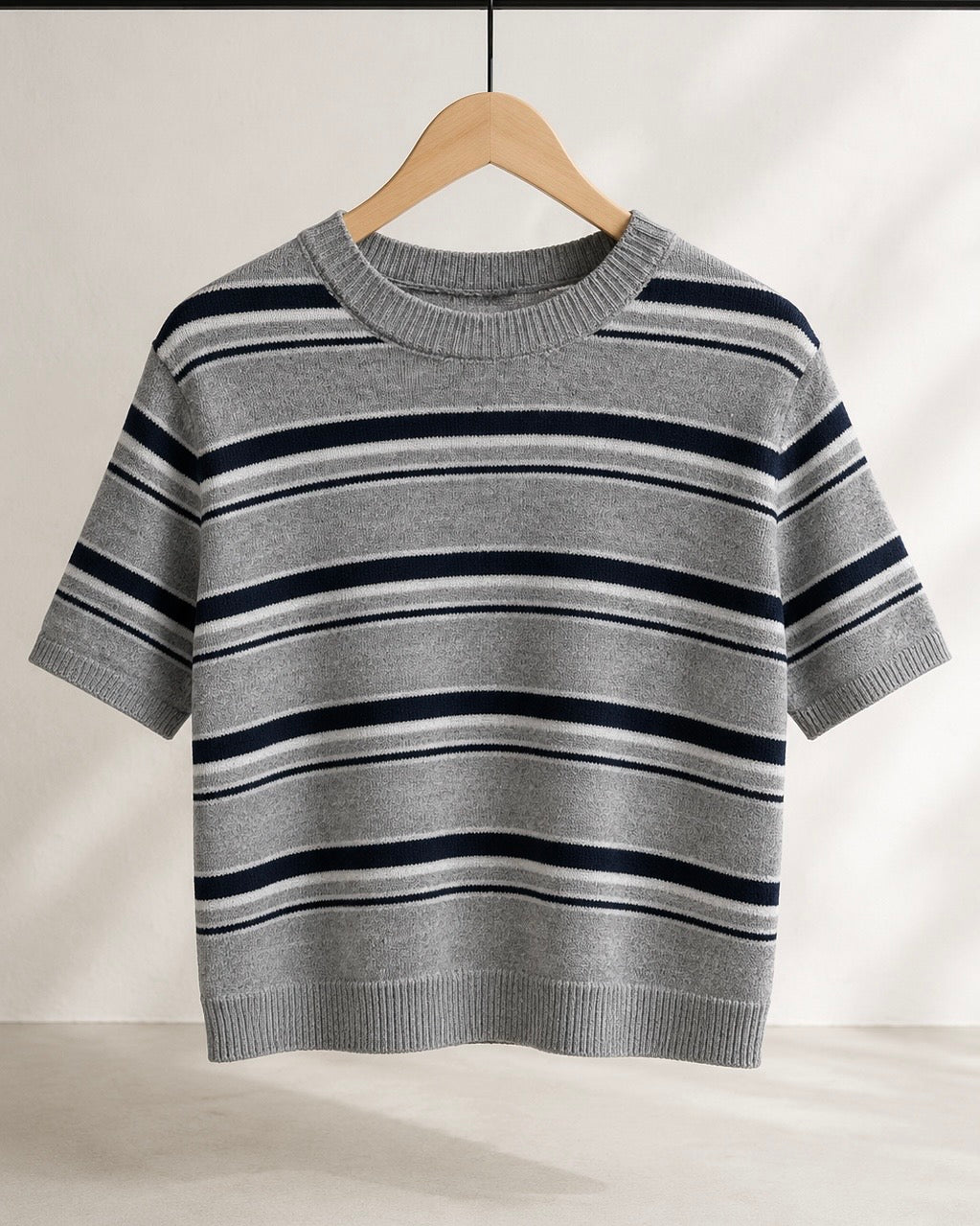 Gray Striped Sweater