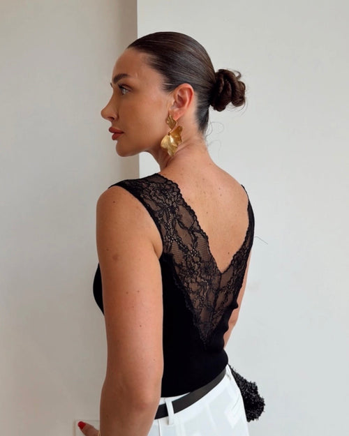 Black Lace Top