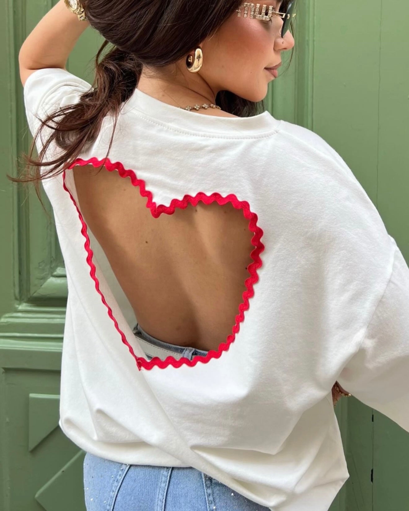 Heart Cutout T-Shirt