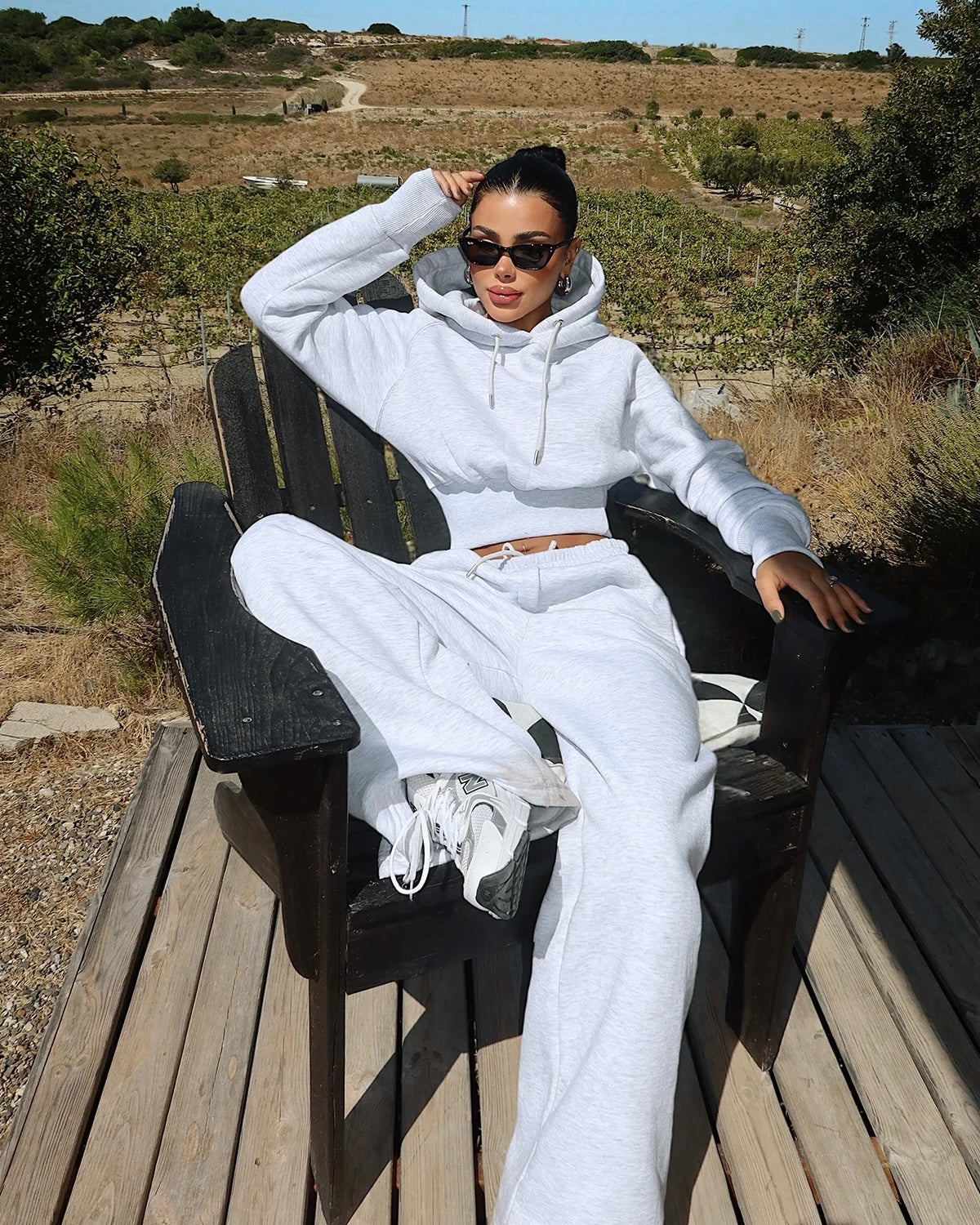 Gray Hooded Set