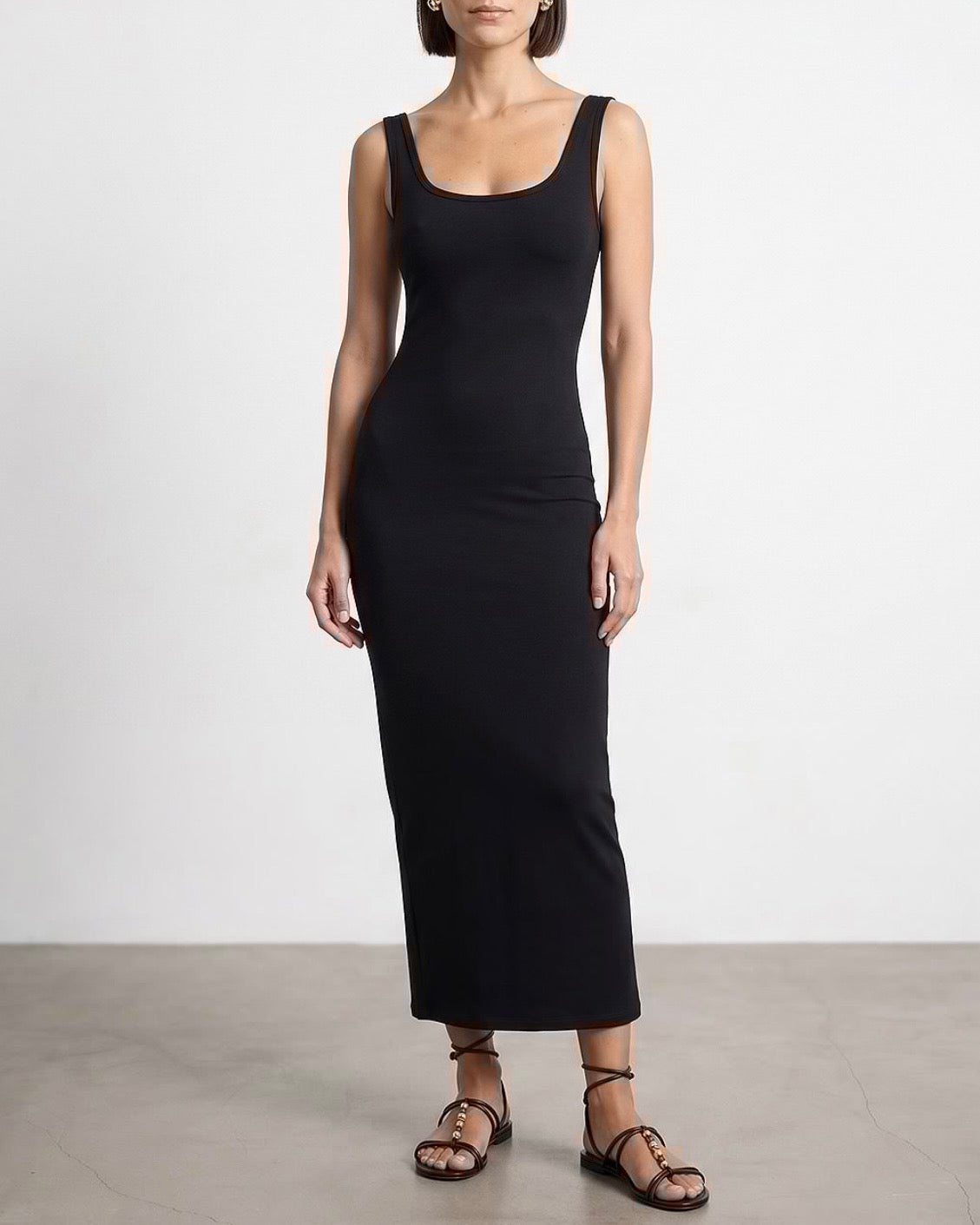 Padded Black Dress