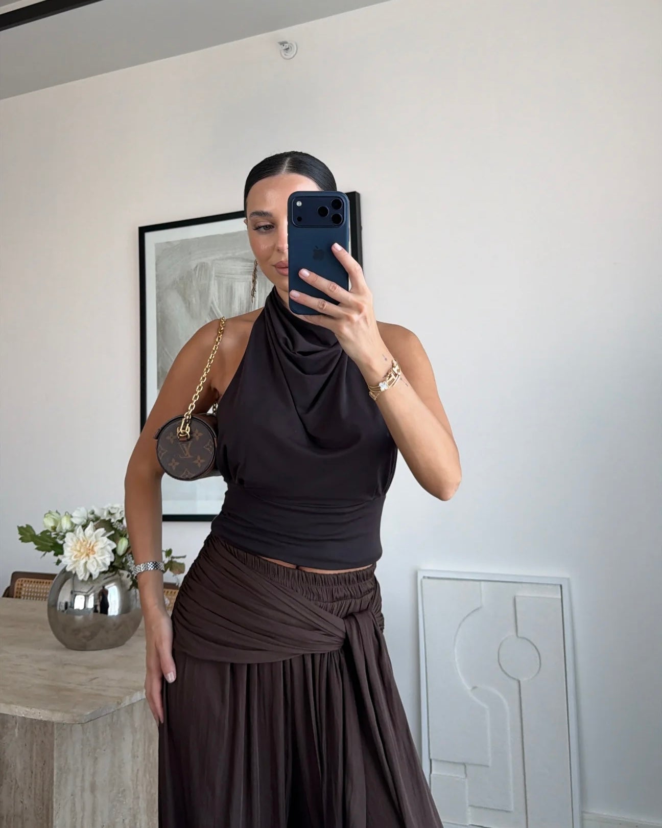 Brown Halter Top