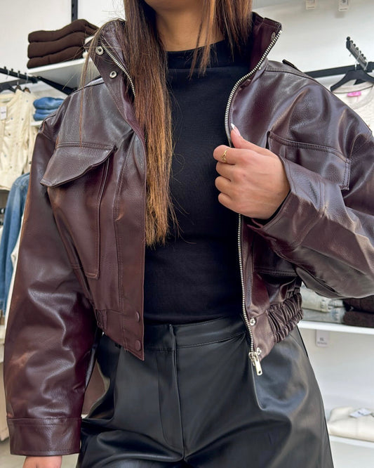 Burgundy Leather Jacket