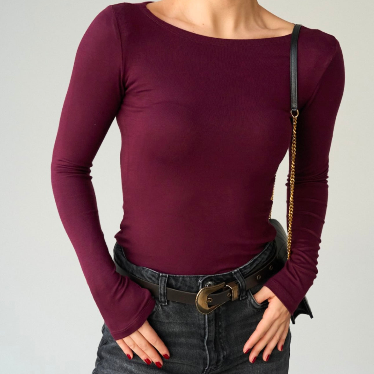 Burgundy Cotton Top