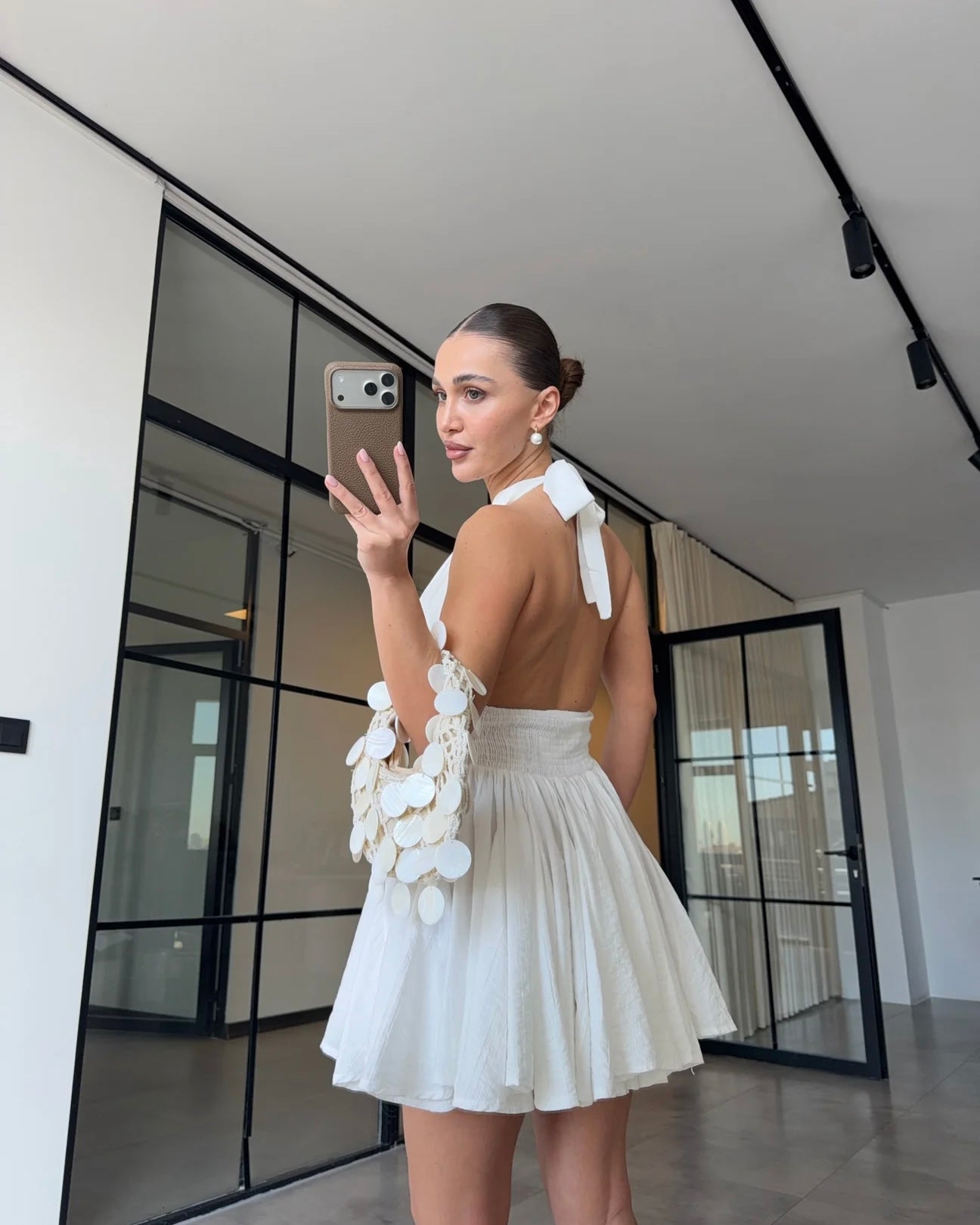 White Dress With Gold Detailing