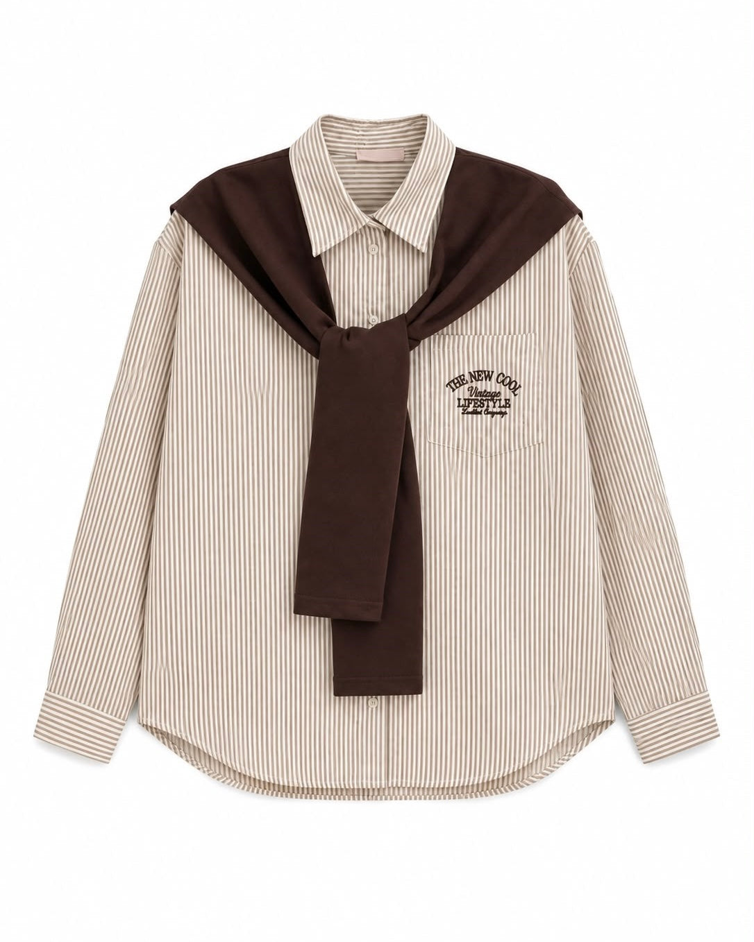 Brown Striped Shirt