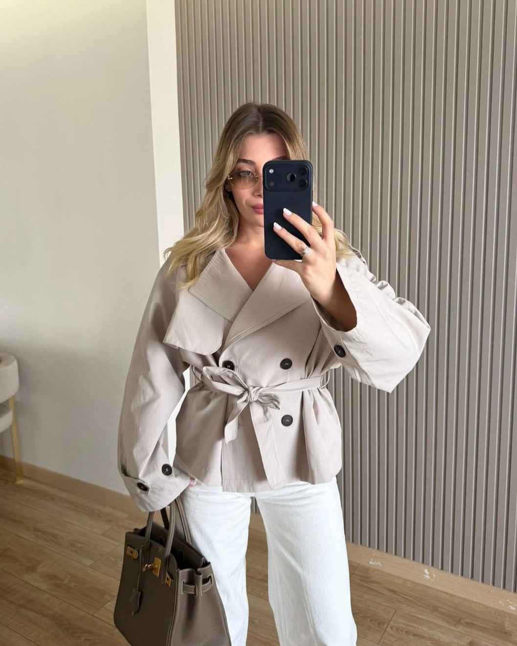 Light Beige Trench Coat