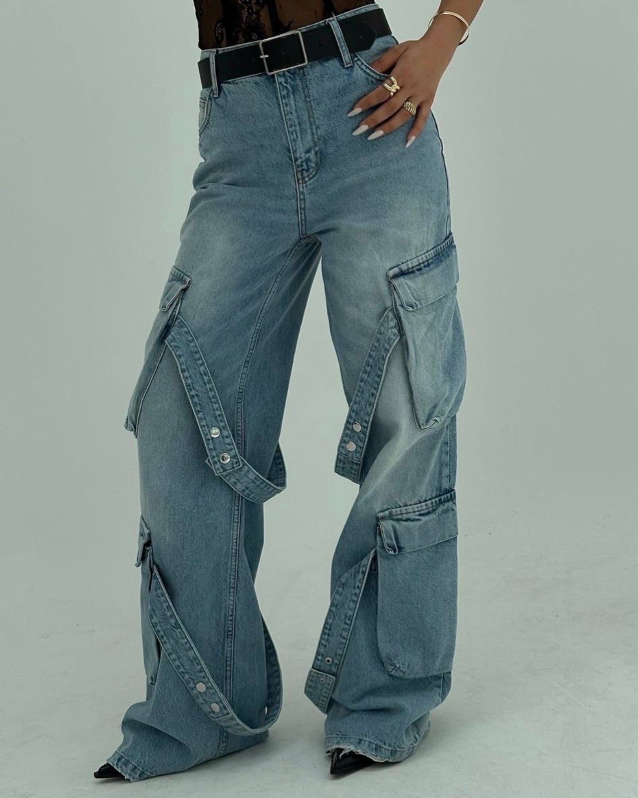 Cargo Denim Pants