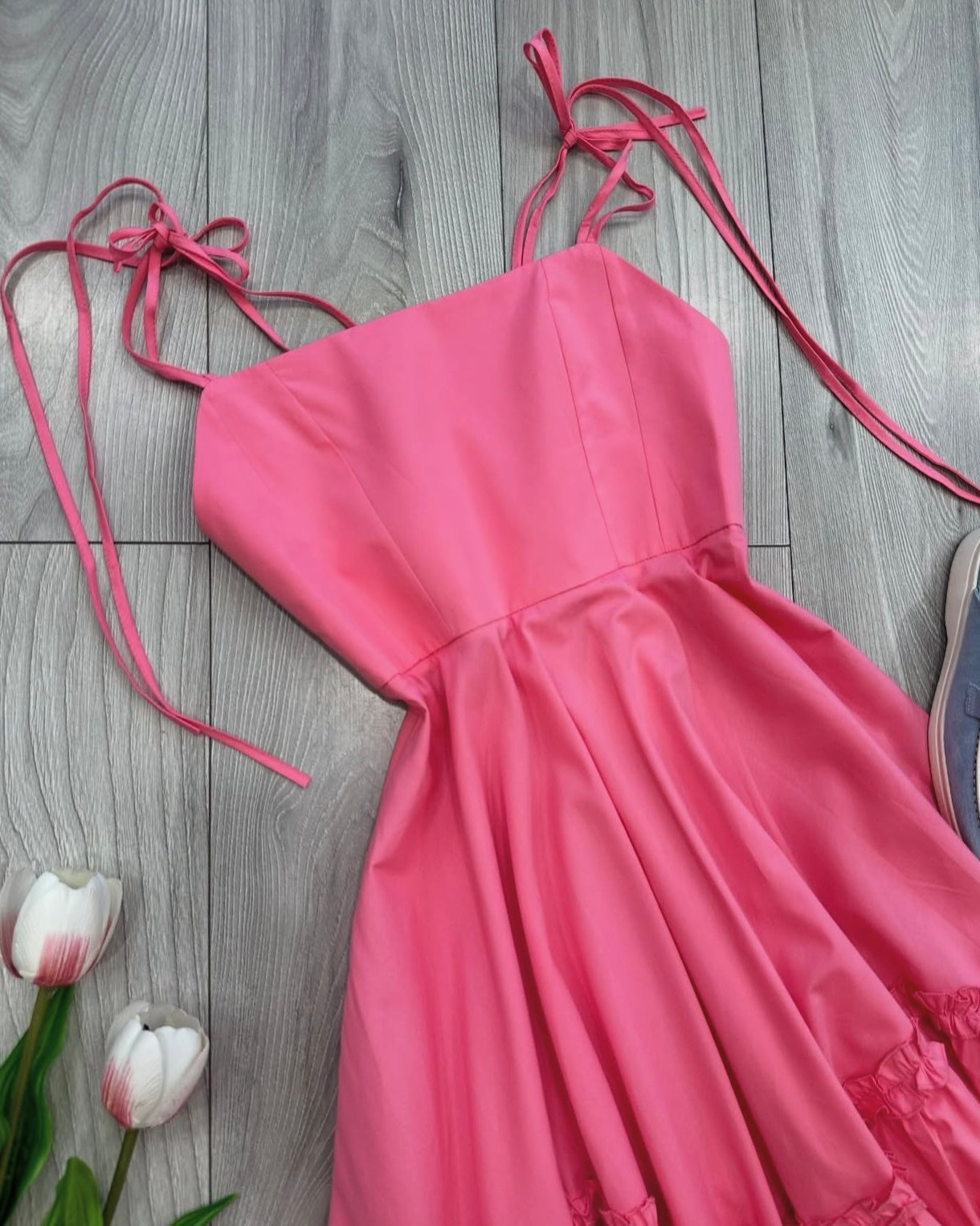 Hot Pink Ruffle Dress