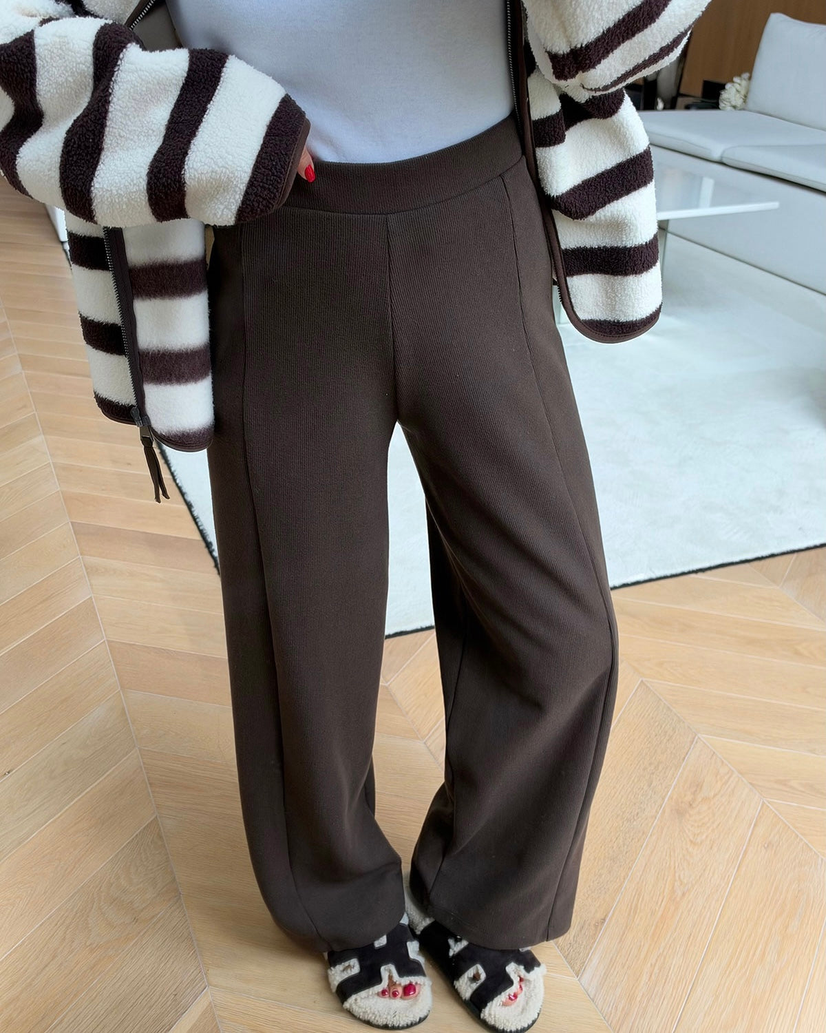 Brown Soft Wool Pants