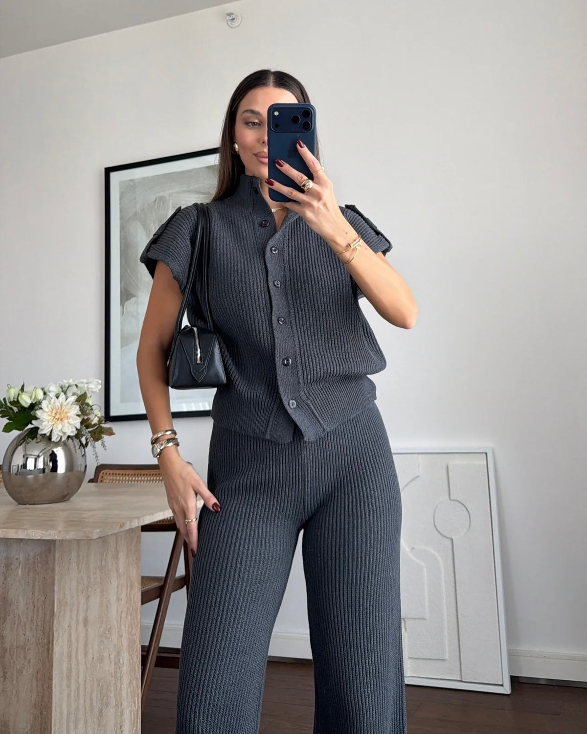 Dark Gray Wool Set