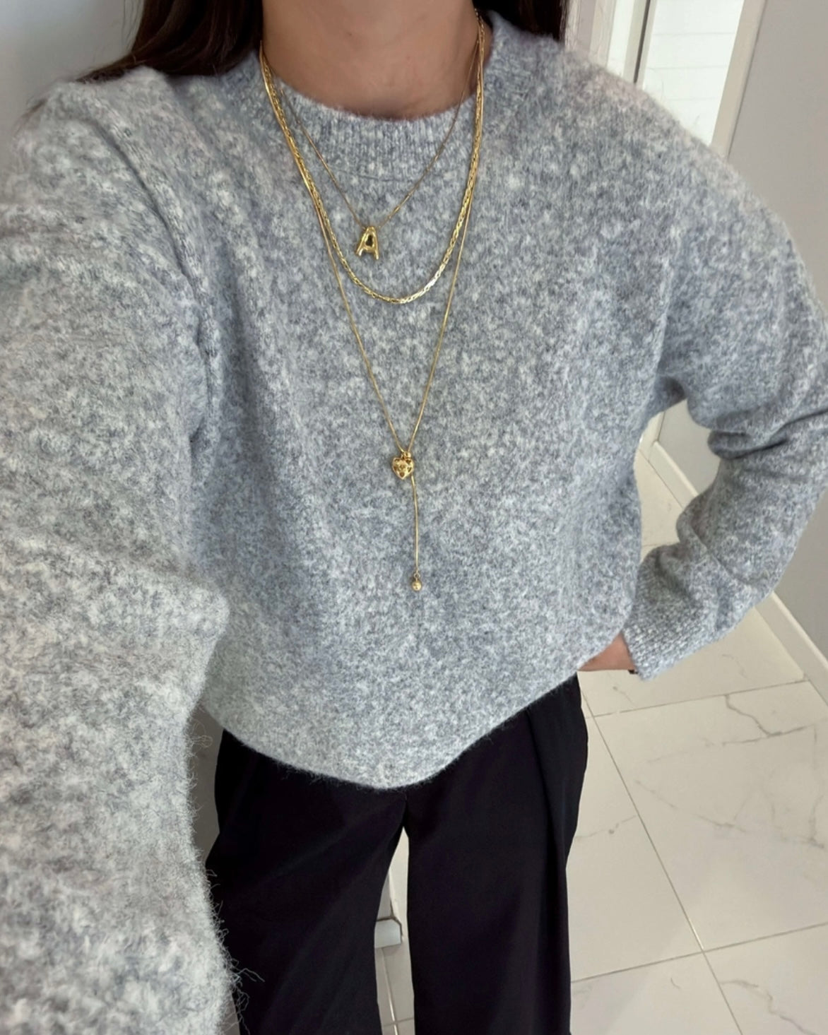 Light Gray Basic Sweater