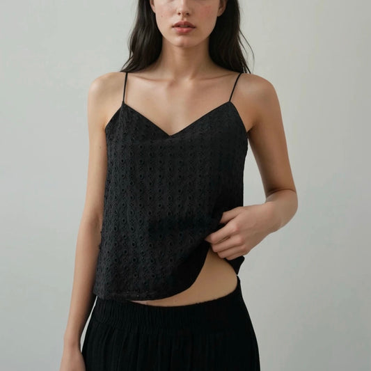 Textured Black Top