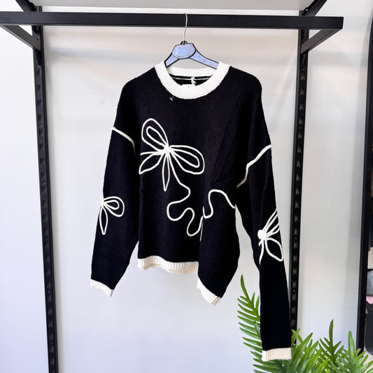 B&W Bows Sweater