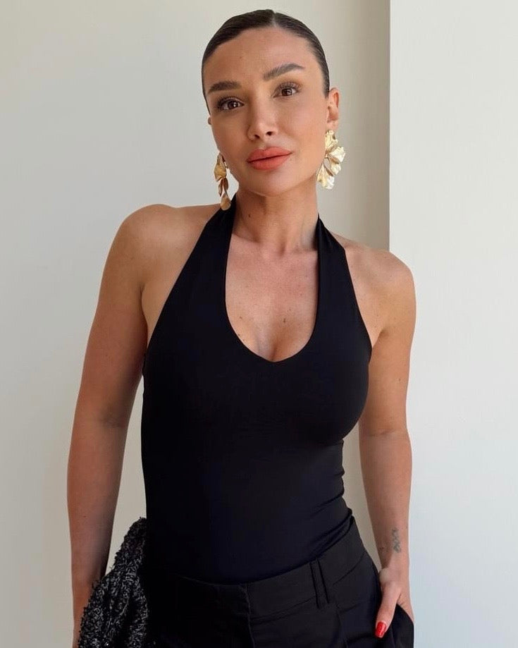 Premium Black Halter Body