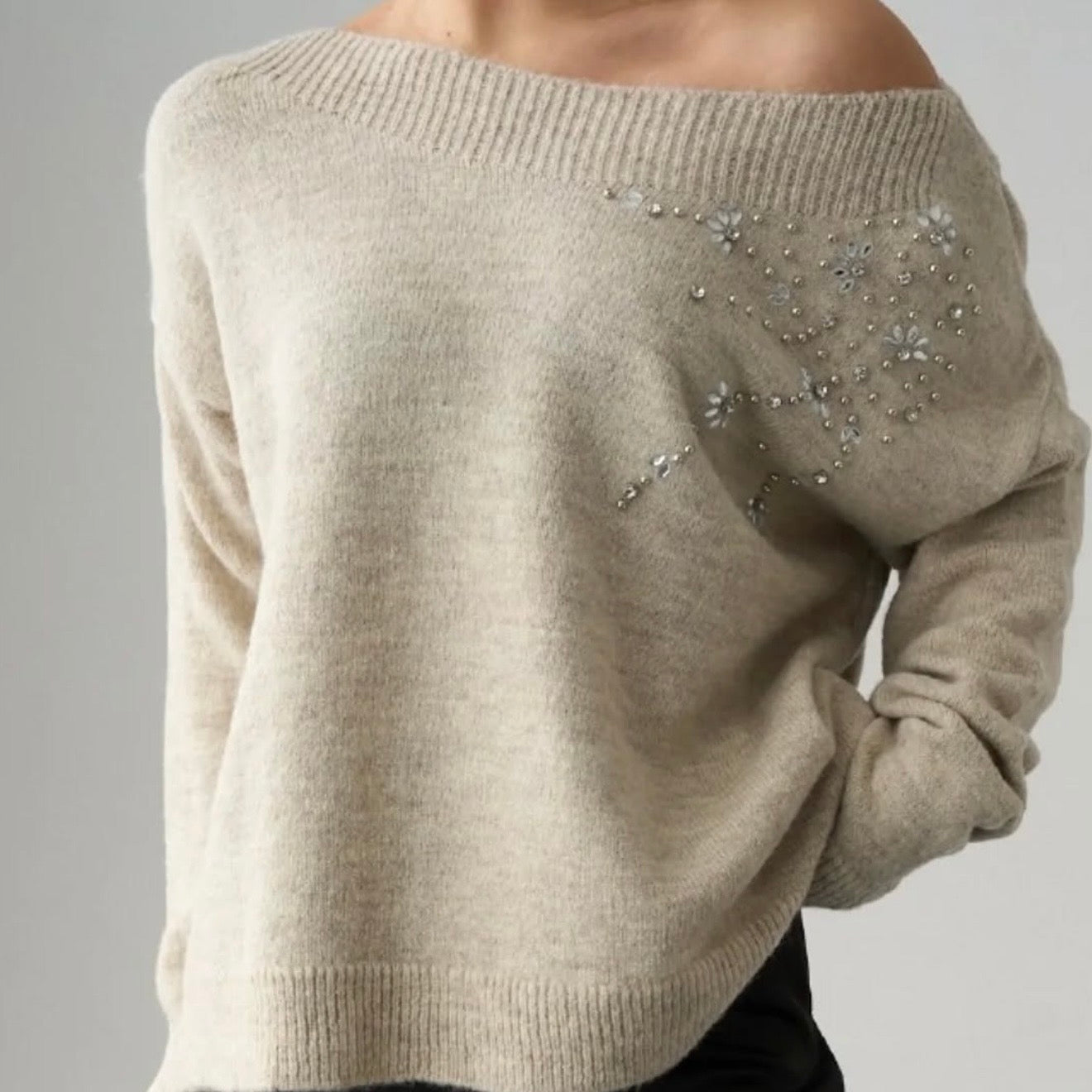 Beige Detailed Sweater
